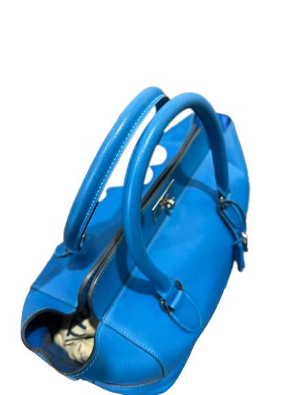 Hermes 26cm Toolbox Bag Hydra Blue Swift Calf Leather