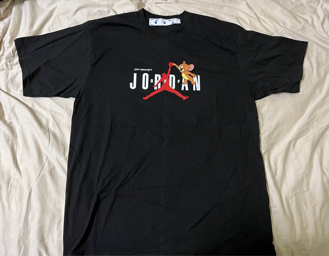 Authentic Off-White x Air Jordan Tom & Jerry Tee, Men's Fashion, Tops ...