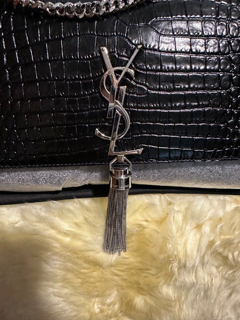 Ysl kate croc embossed on sale