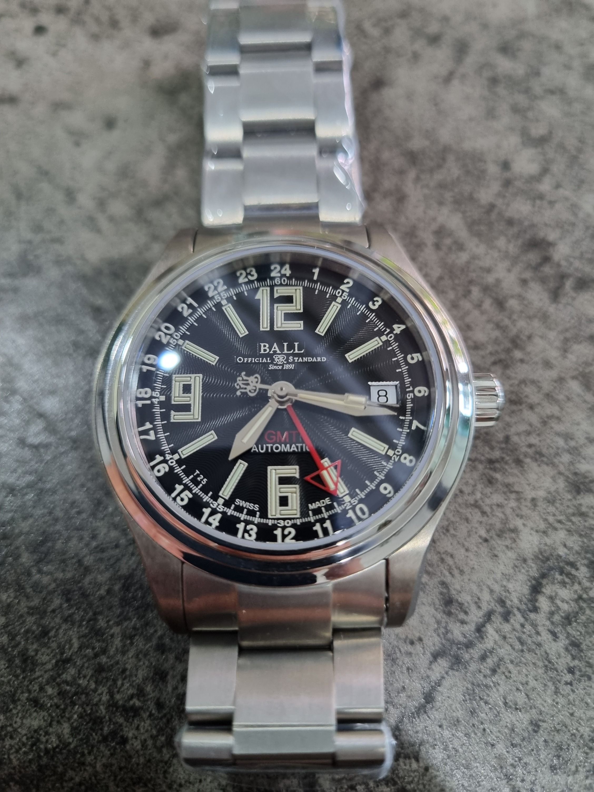 Ball Trainmaster GMT Titanium Auto 38mm Luxury Watches on
