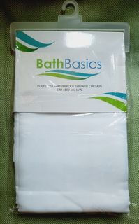 Bath Basics Waterproof Shower Curtain