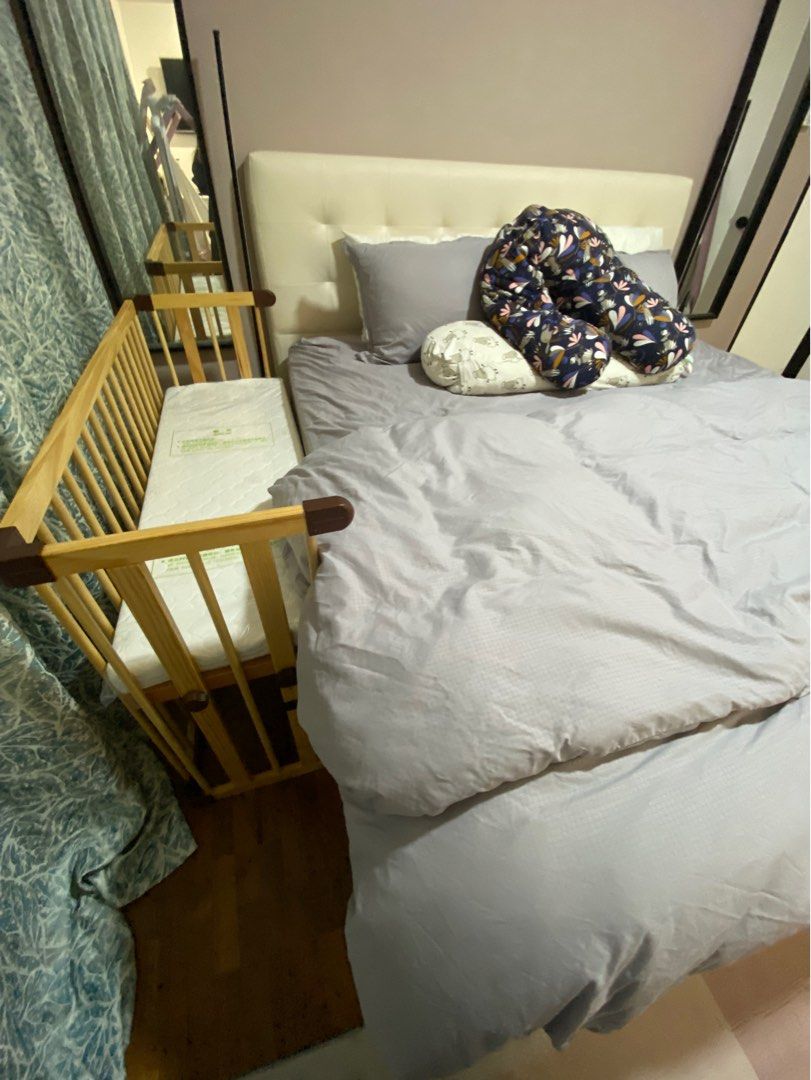 Beblum bedside cot, Babies & Kids, Baby Nursery & Kids Furniture, Cots