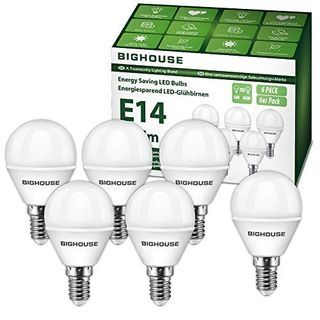 BIGHOUSE 6 x E14 LED Lights Bulbs – 5W, Warm White
