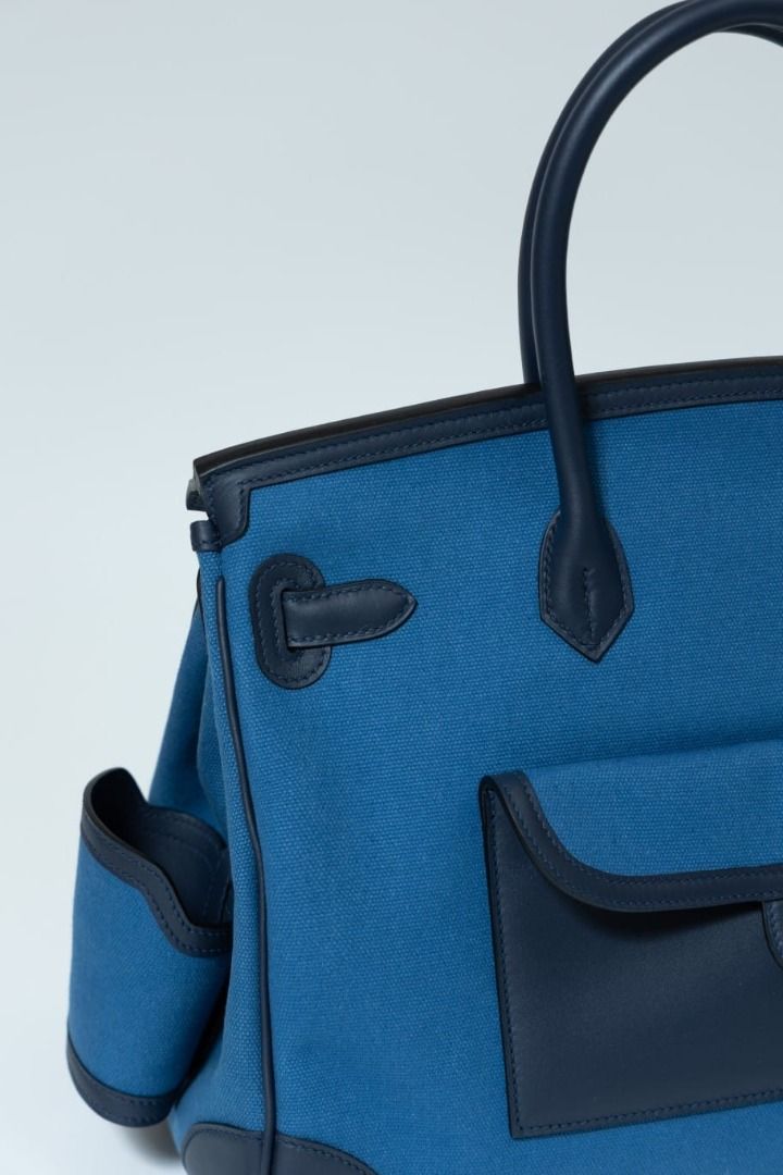 NEW Hermes Cargo Birkin 25 Blue Egee Toile Swift Phw, Luxury, Bags &  Wallets on Carousell