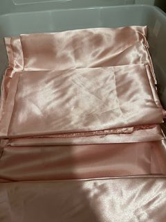 Blush pink/ nude pink satin fabric