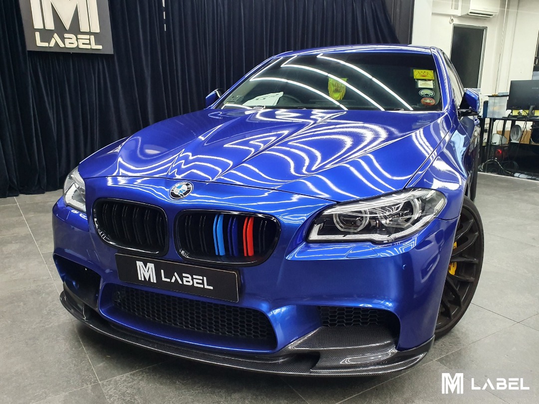 BMW F10 Full Vinyl Wrap - Gloss Metallic Cobalt Blue, Car Accessories ...