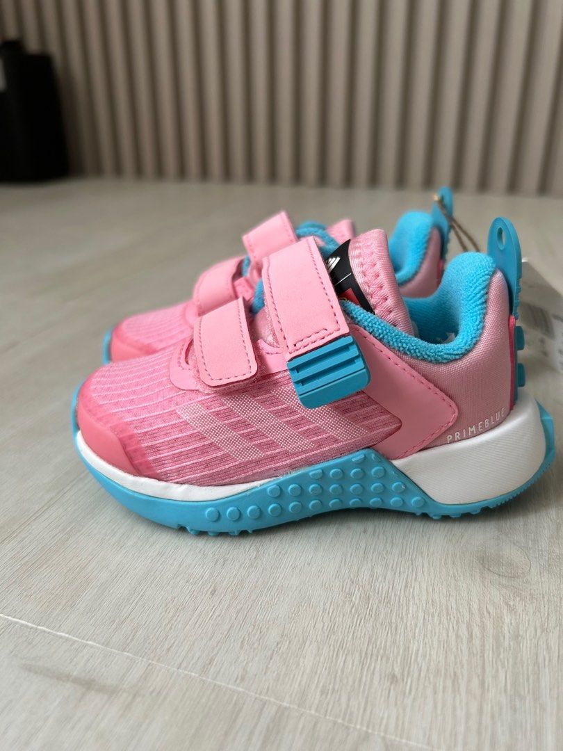 Pink baby shop blue adidas shoes