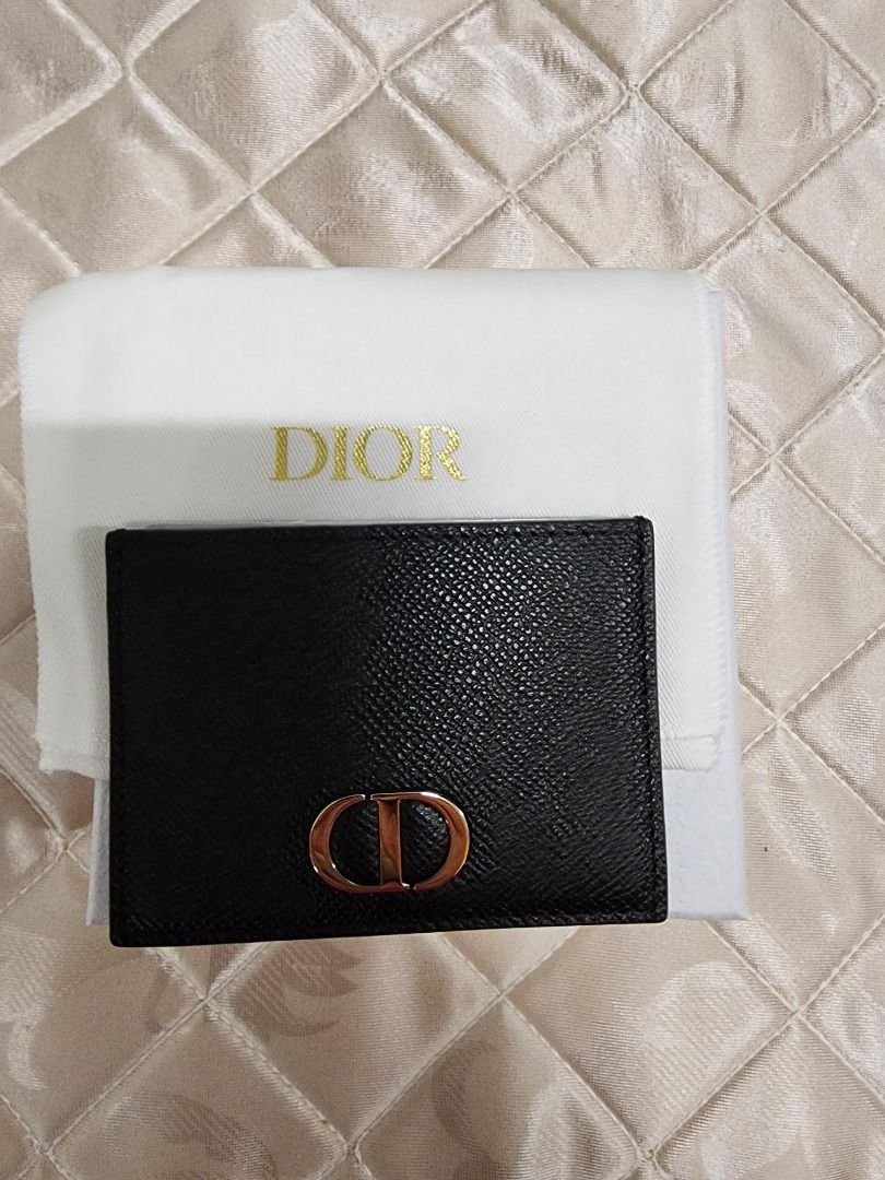 30 montaigne patent leather card wallet Dior Black in Patent leather -  28946132