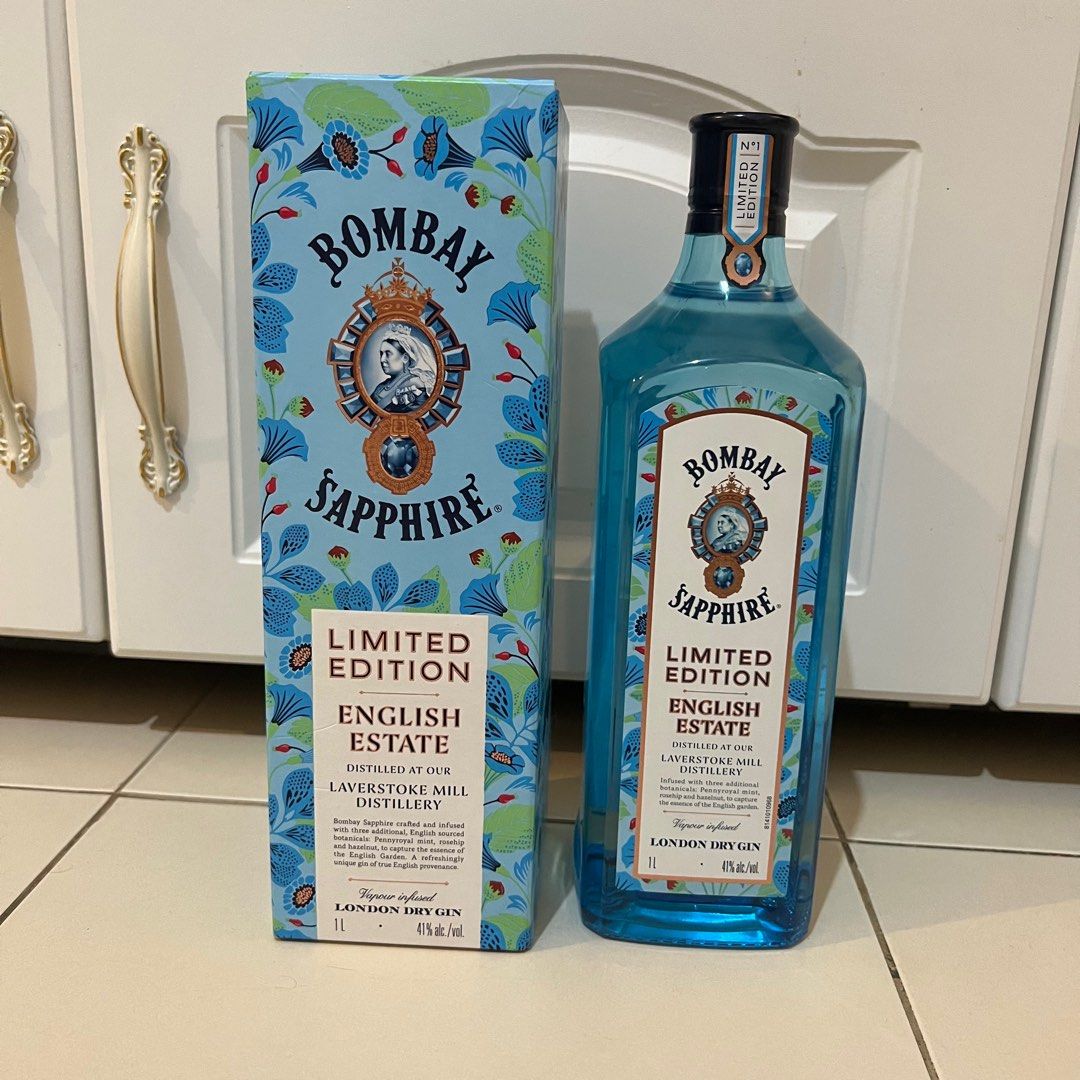 Bombay Sapphire 1L Gin English Estate Limited Edition, Food & Drinks