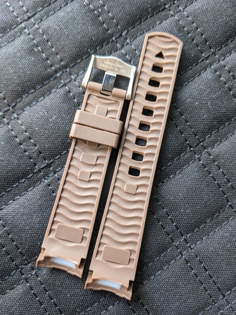Brand New Aftermarket Light Brown Omega Rubber Strap Mission to Saturn