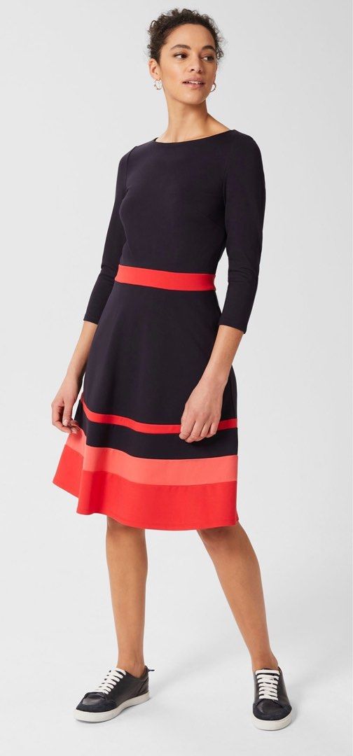 Red ponte dress store