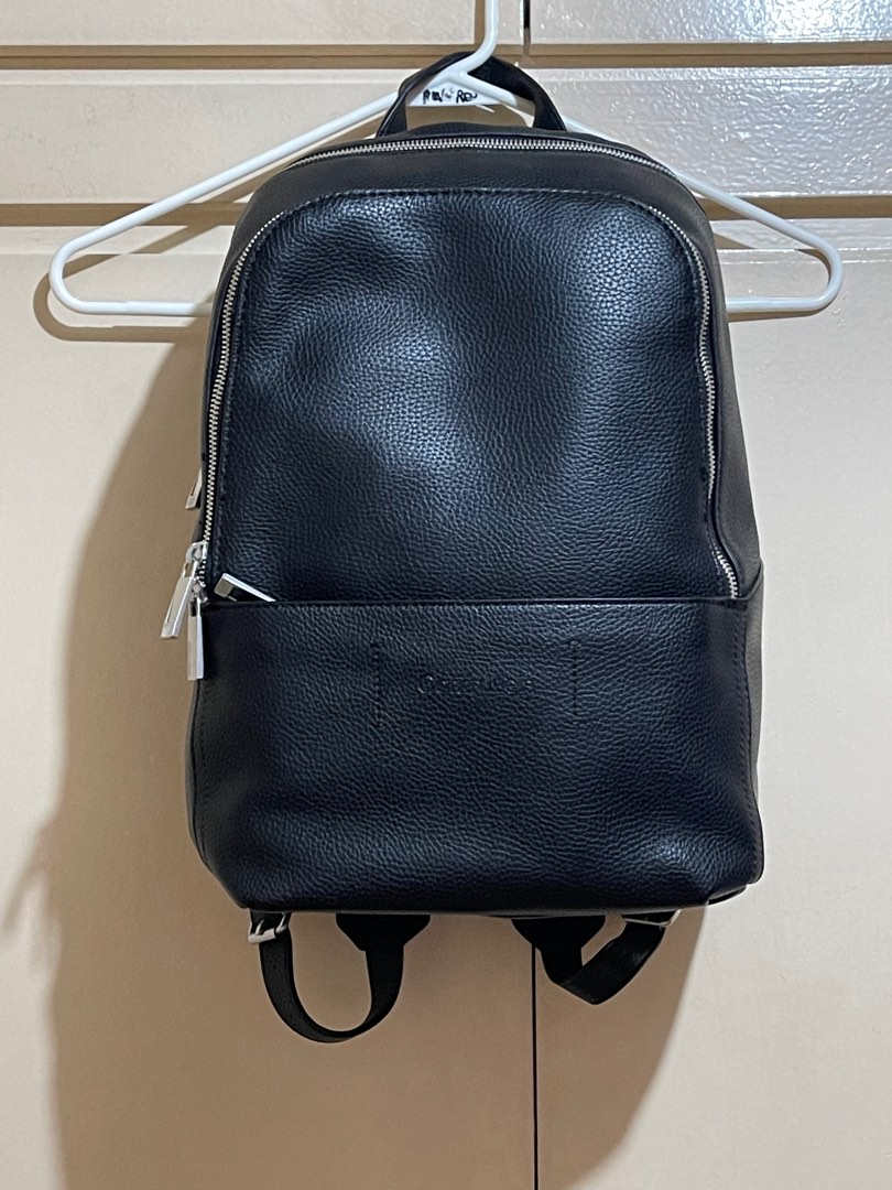 Calvin Klein Leather Backpack, Women's Fashion, Bags & Wallets