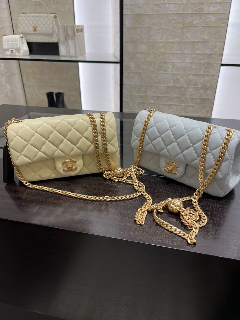 Chanel Camelia Flower Adjustable Mini Flap, Luxury, Bags & Wallets