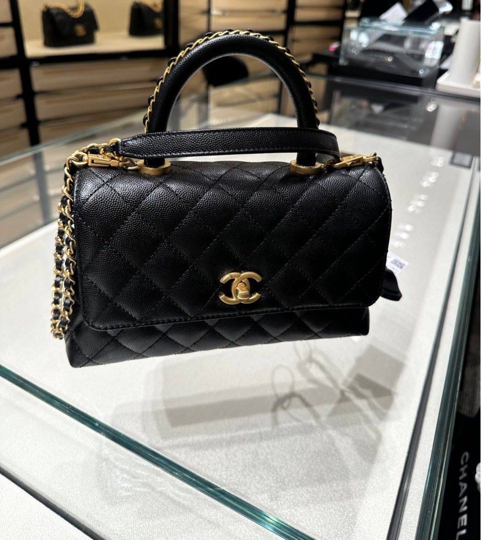 Chanel Small Coco Handle with Chained Strap GHW (Category: Bags & Wallets) located in Singapore. Submitted by amyyys (Listing ID 1225161712, Image 1). Description: BNIB Full set with receipt Price non nego Serious buyers can PM me, thank you!.