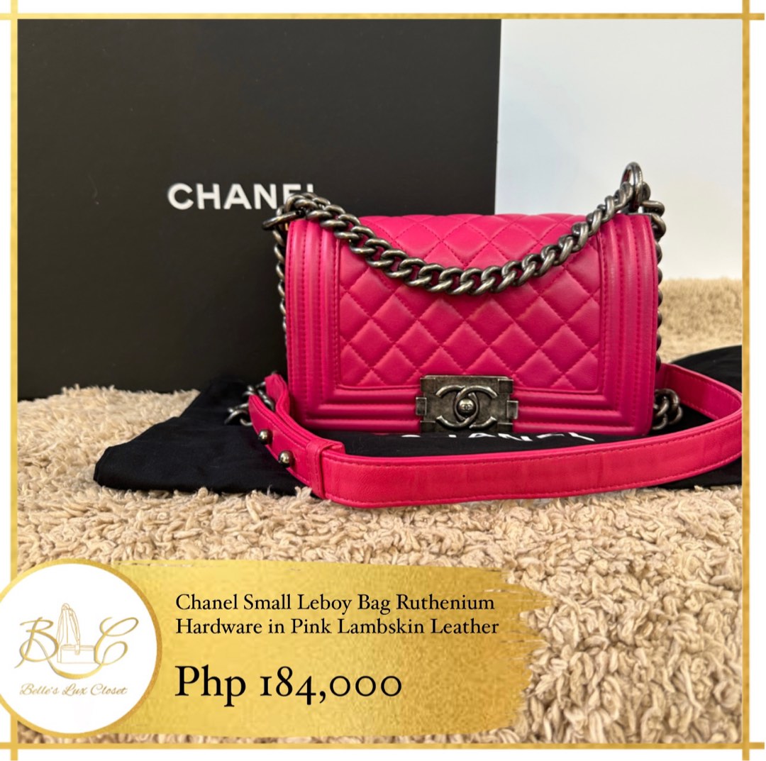 Pink Python Leboy Chanel Small Leboy RHW Pink Lambskin, Luxury, Bags & Wallets on Carousell