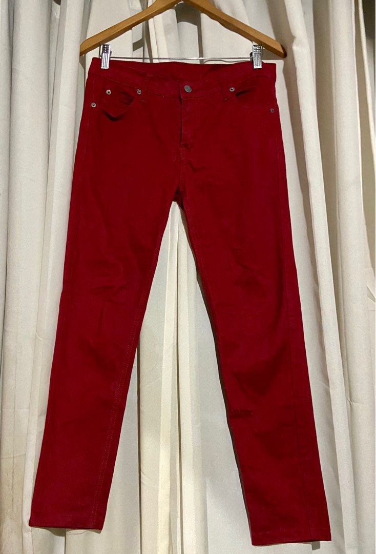 van nu af aan Papa naaien Cheap Monday Maroon Skinny Jeans, Women's Fashion, Bottoms, Jeans on  Carousell