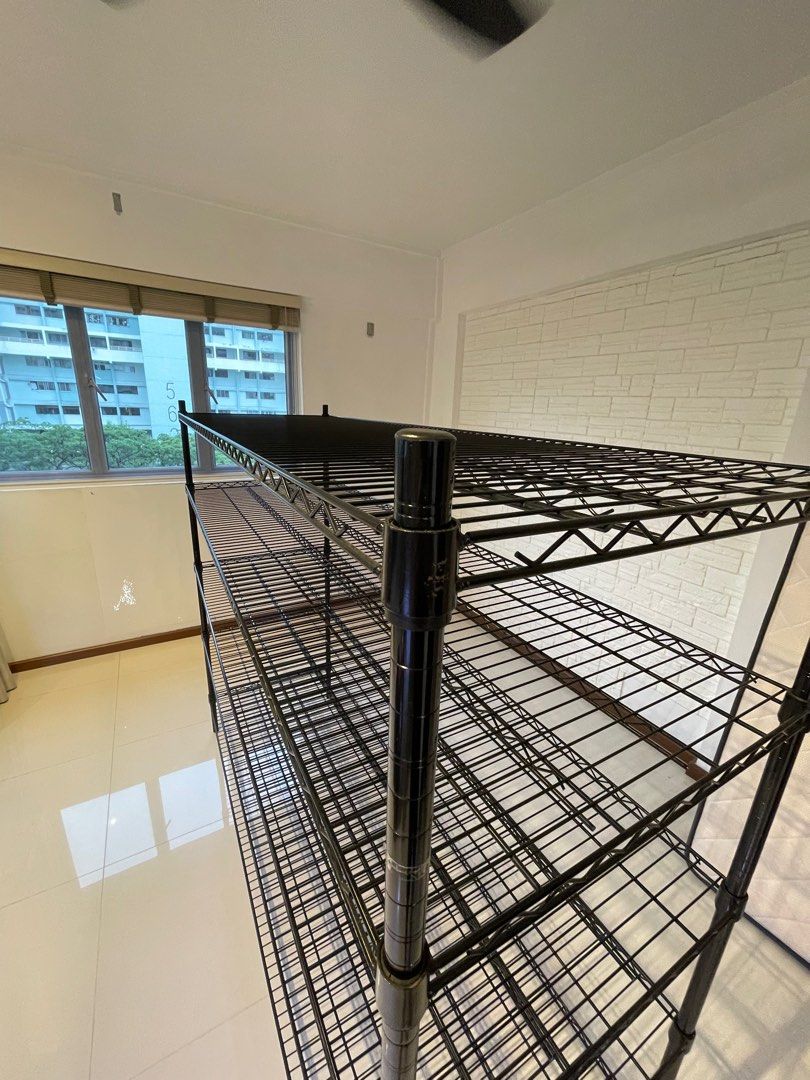 Chrome wire mesh shelving loading capacity 100150kg, Furniture & Home