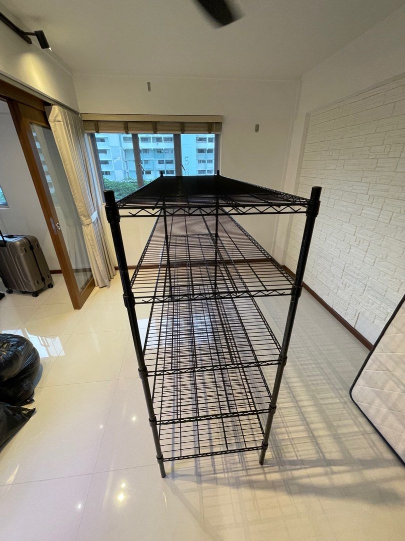 Chrome wire mesh shelving loading capacity 100150kg, Furniture & Home