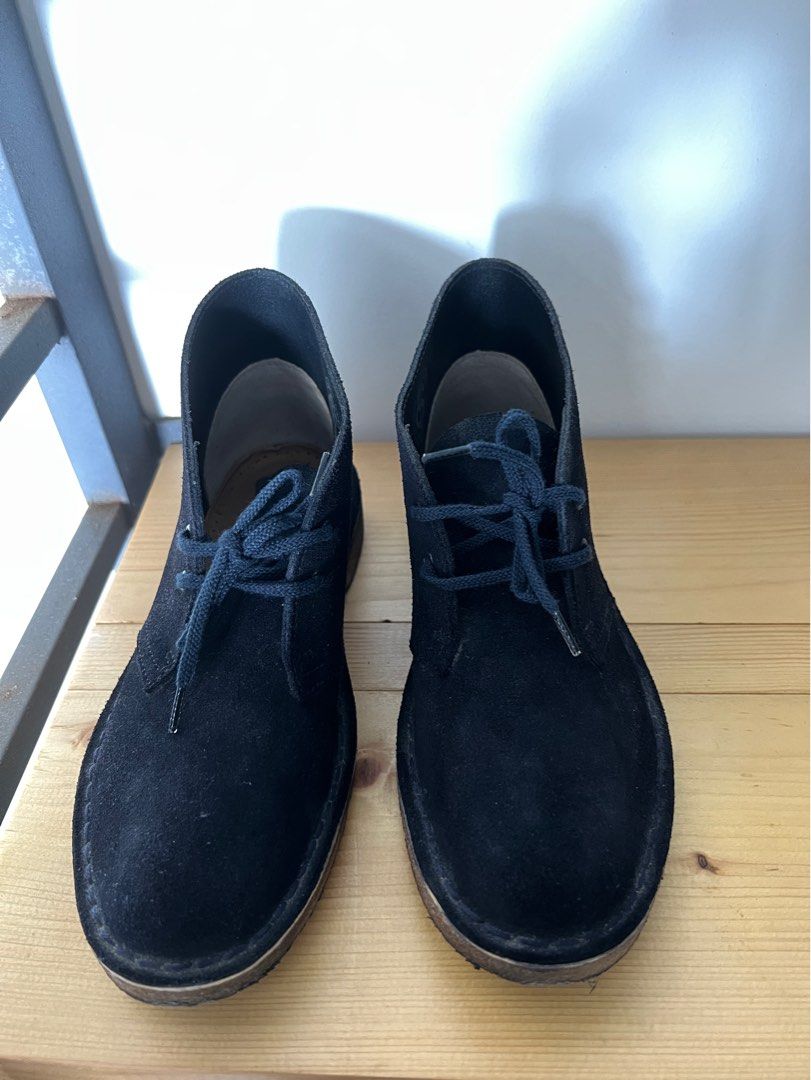 Clarks womens store navy boots