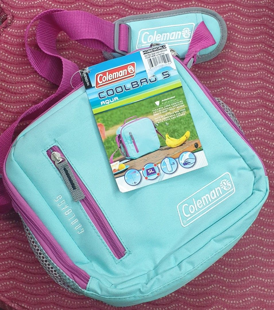 Coleman Cooler Bag 5 (Category: Other Babies Going Out Needs) located in San Juan City. Submitted by sparkjoy4 (Listing ID 1225196116, Image 1). Description: Coleman Cooler Bag 5 Aqua Color Brand new with tag Keeps content chilled up to 6 hiurs 5 liters capacity Fits up to 3x0.5L water bottles.