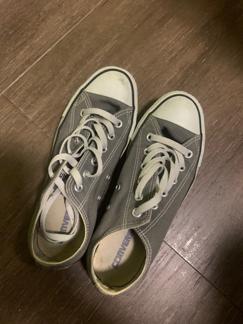 Converse all shoes sneakers grey 鞋, 女裝, 鞋, 波鞋- Carousell