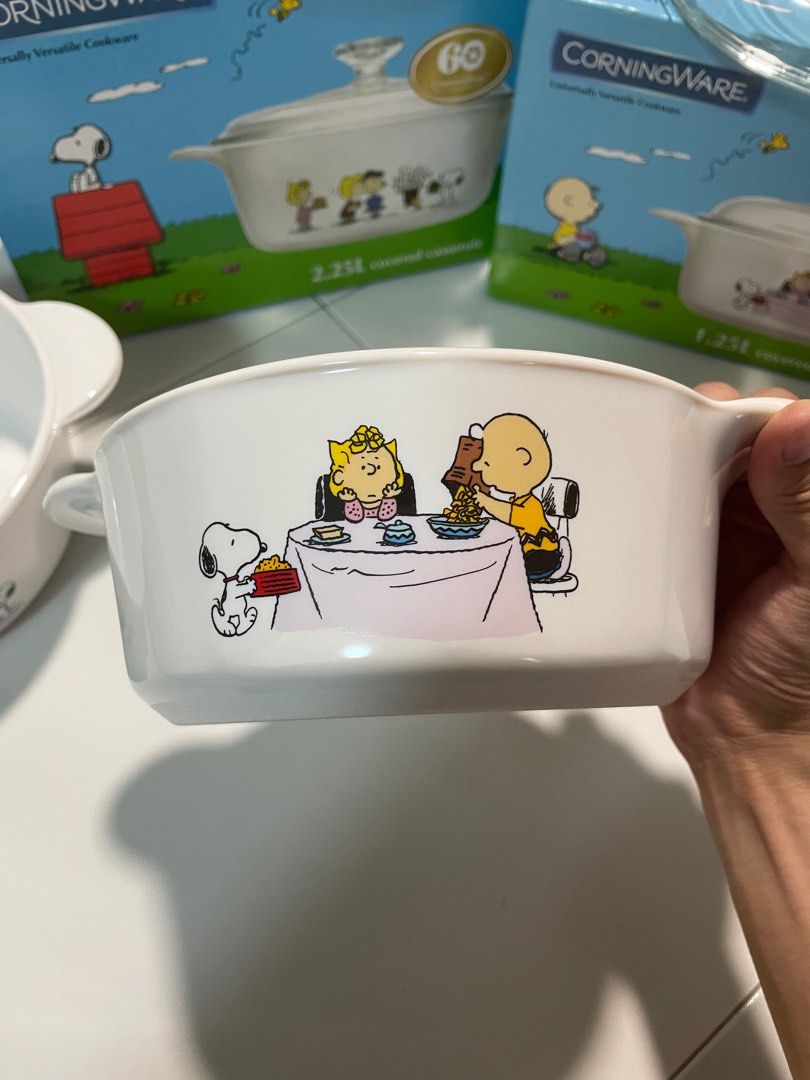 Corningware Snoopy Casserole 1.25/2.5L, Furniture & Home Living ...