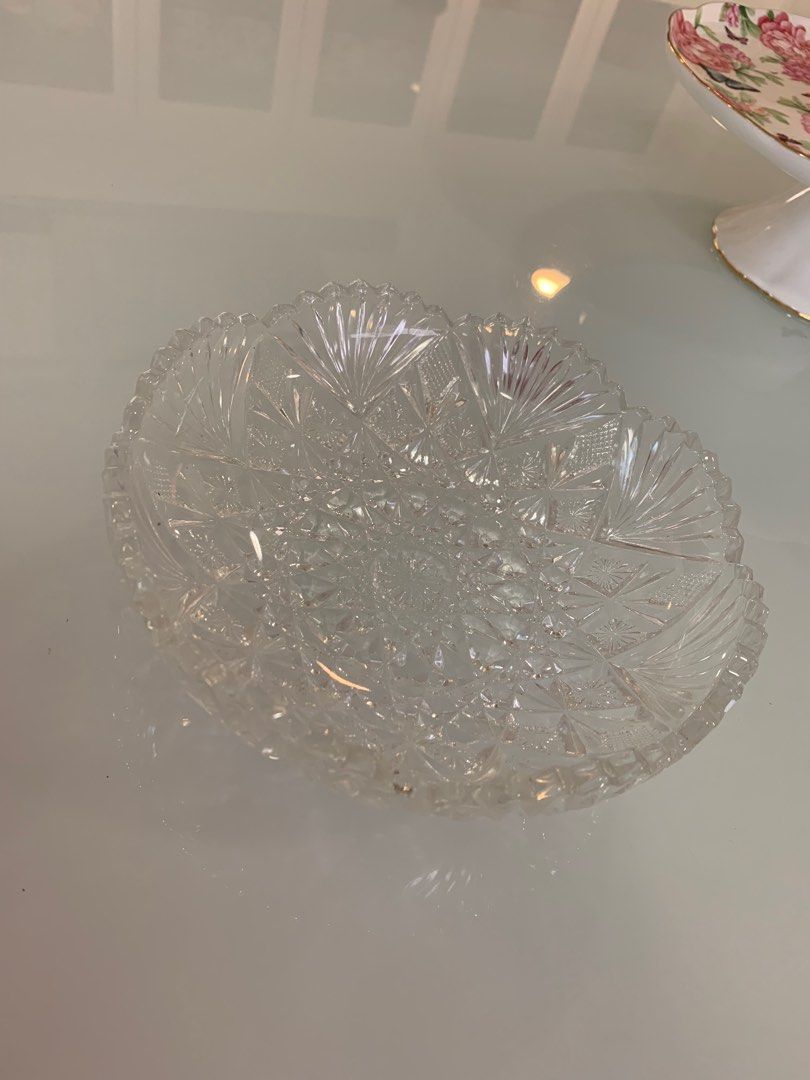 Crystal plates and bowls, Furniture & Home Living, Kitchenware