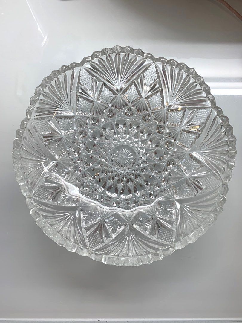 Crystal plates and bowls, Furniture & Home Living, Kitchenware