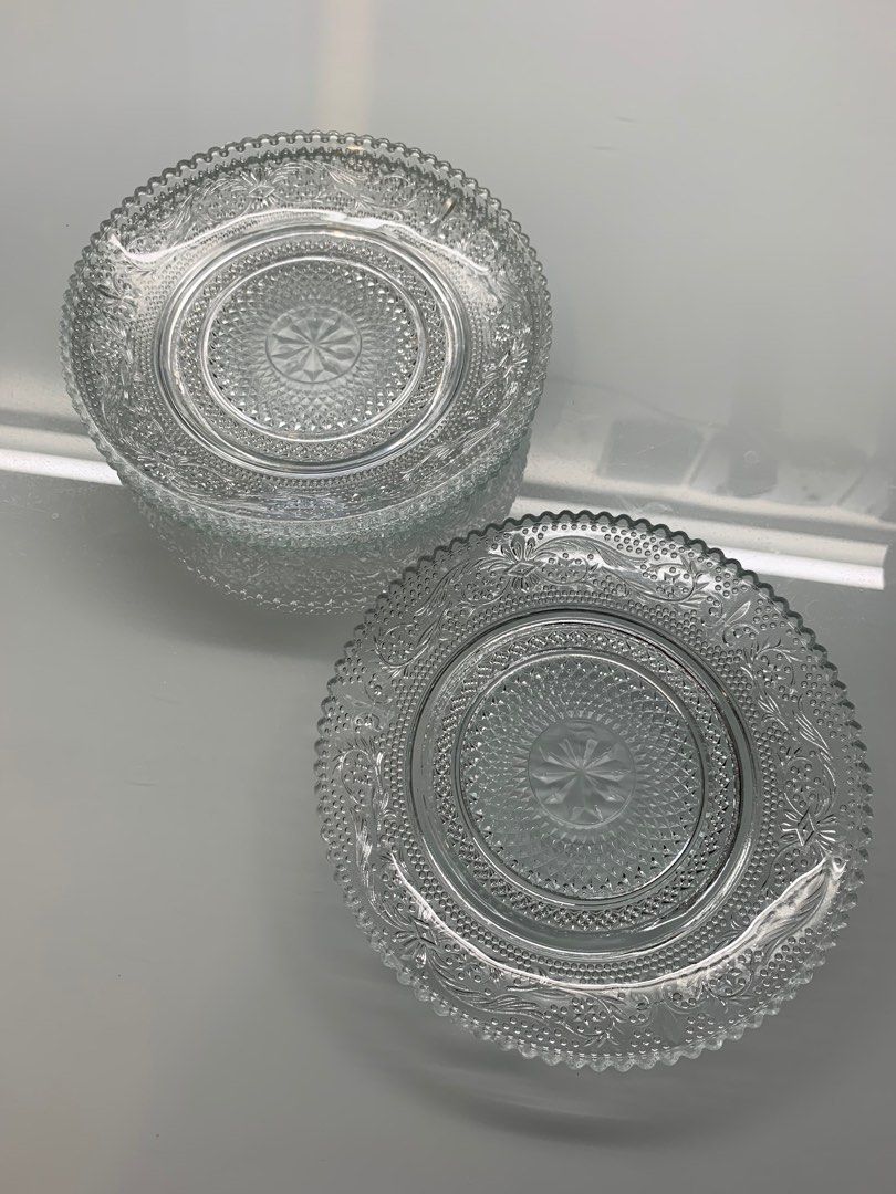 Crystal plates and bowls, Furniture & Home Living, Kitchenware