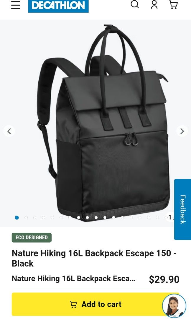 Decathlon backpack 16L, Women's Fashion, Bags & Wallets, Backpacks on