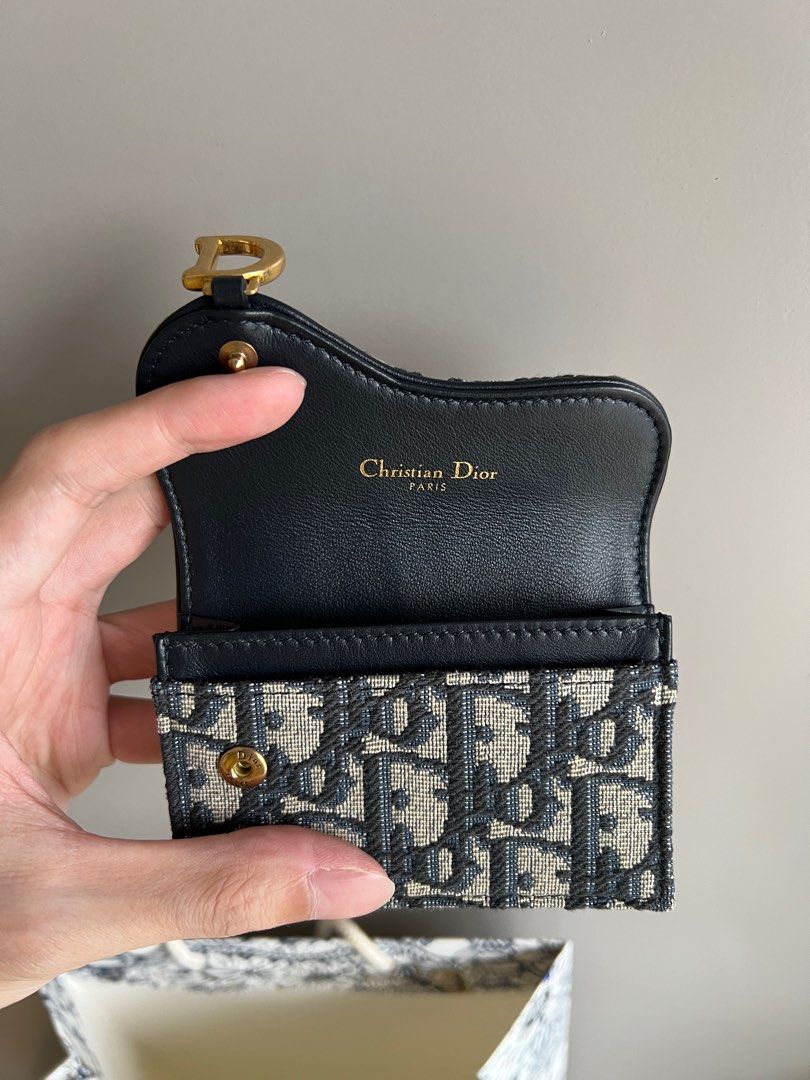 Christian Dior Saddle Flap Card Holder  Handbag Clinic