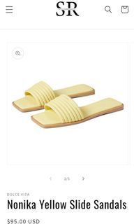 Dolce Vita nonika yellow slide sandals