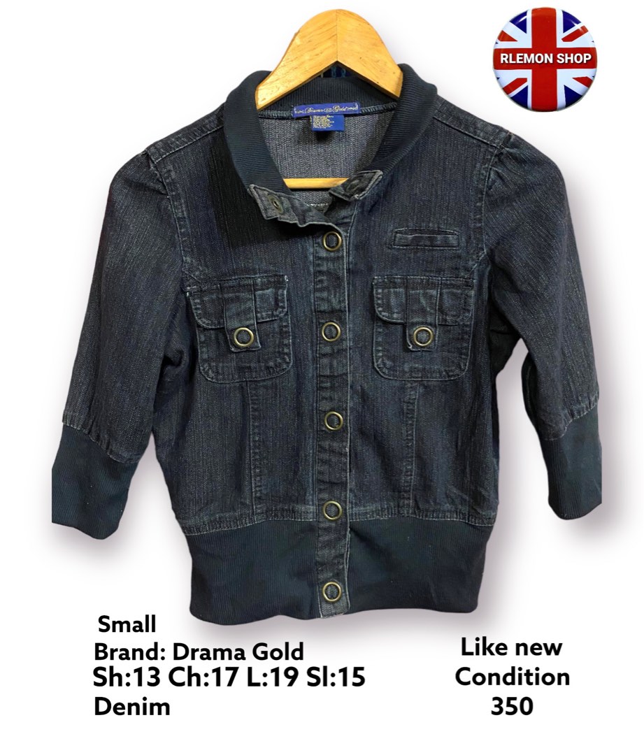 Drama Gold Denim Jacket on Carousell