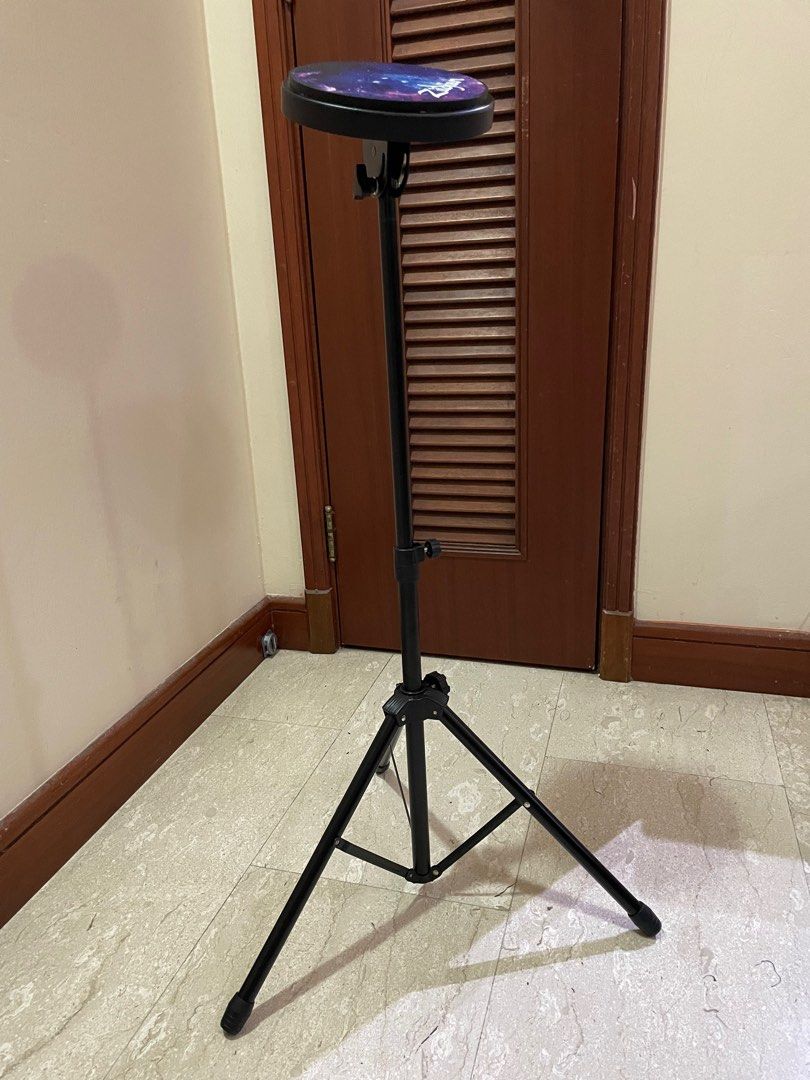 Drum practice pad with stand, Hobbies & Toys, Music & Media, Musical