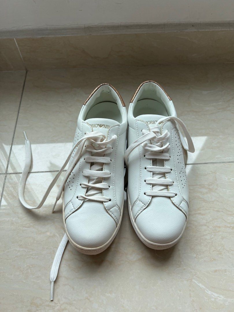 White sneakers armani sale