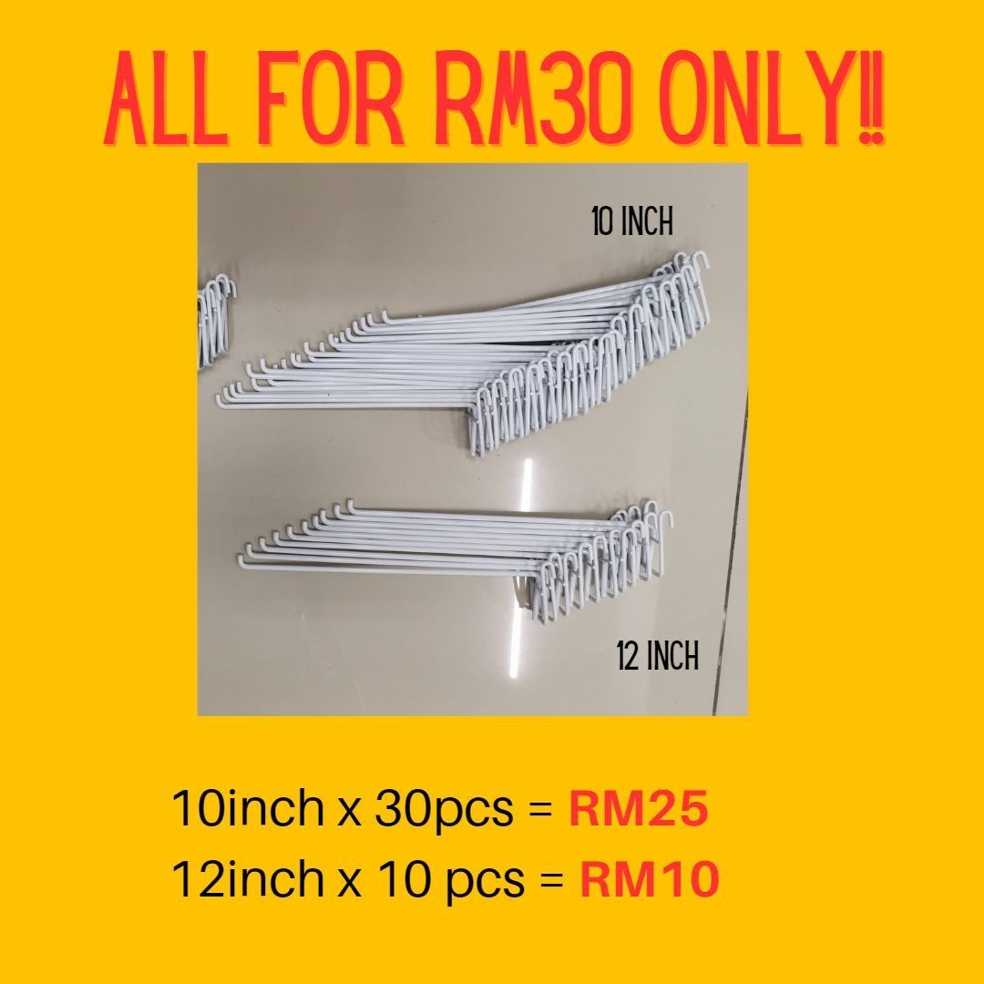 Epoxy Coated Metal Hook Wire Mesh Display Hooks Supermarket Display