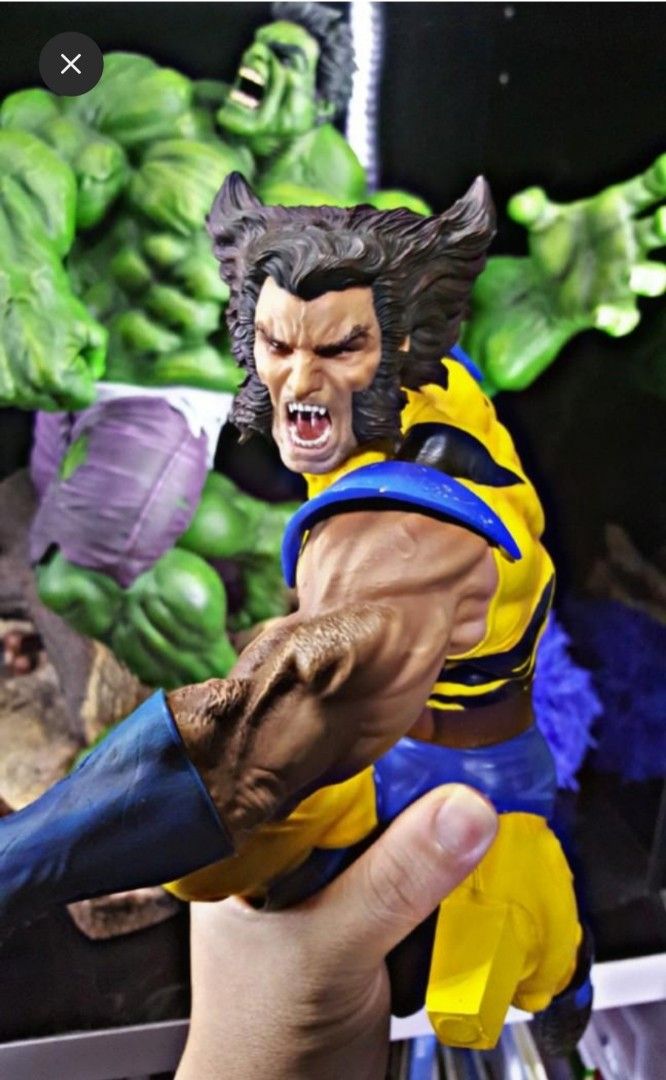 Erick Sosa custom wolverine head for Sideshow Hulk vs Wolverine diorama ...