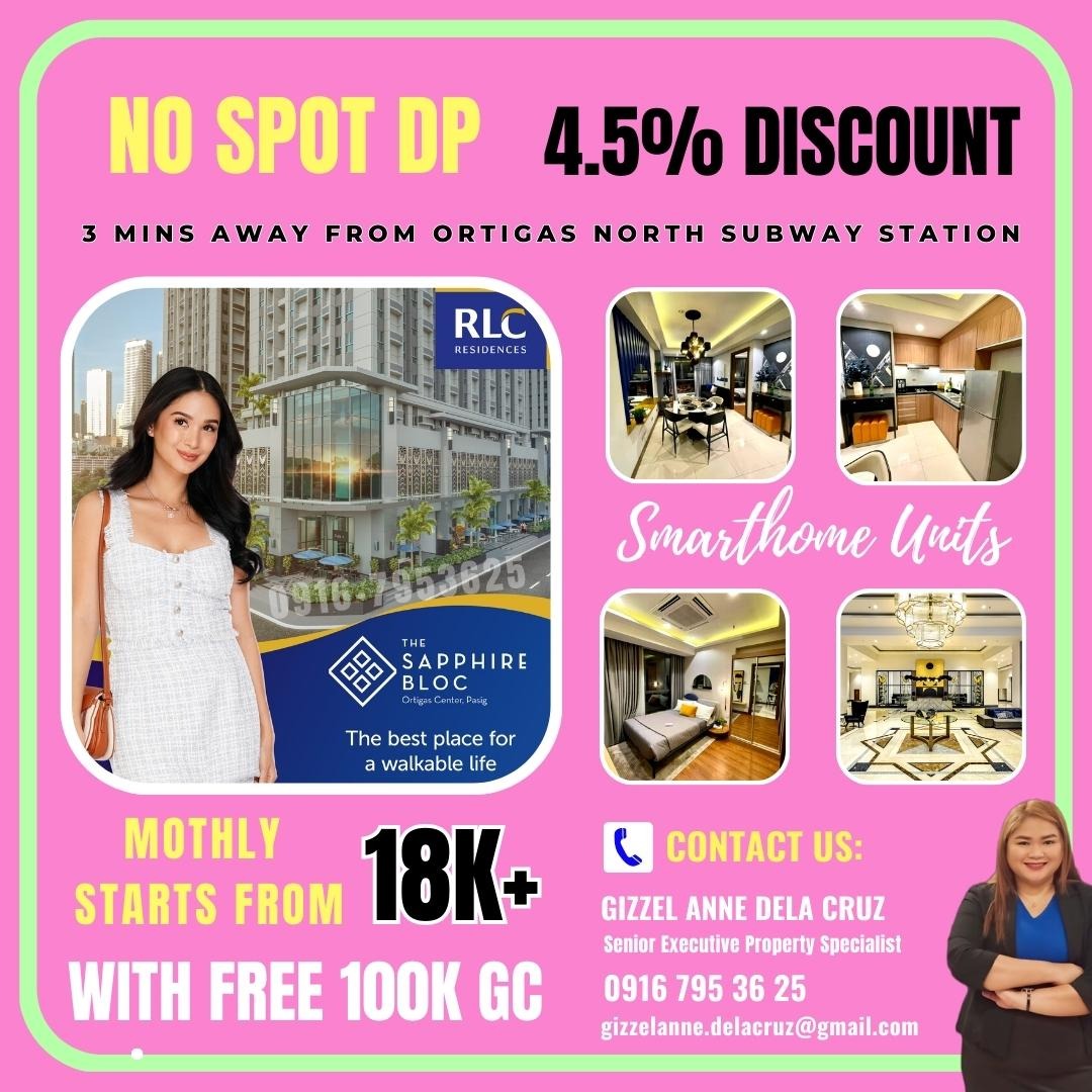 Affordable Executive 1 bedroom SMARTHOME condo units for sale in Pasig