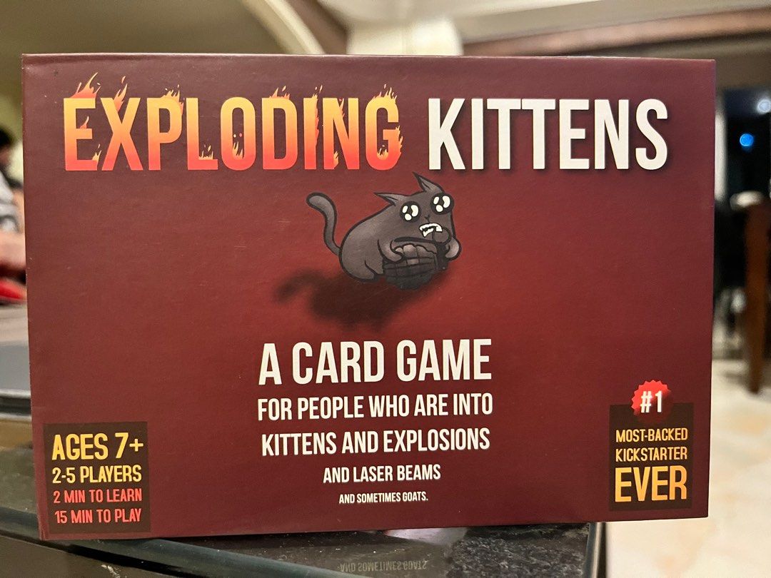 Exploding Kittens Card Game, Hobbies & Toys, Toys & Games on Carousell