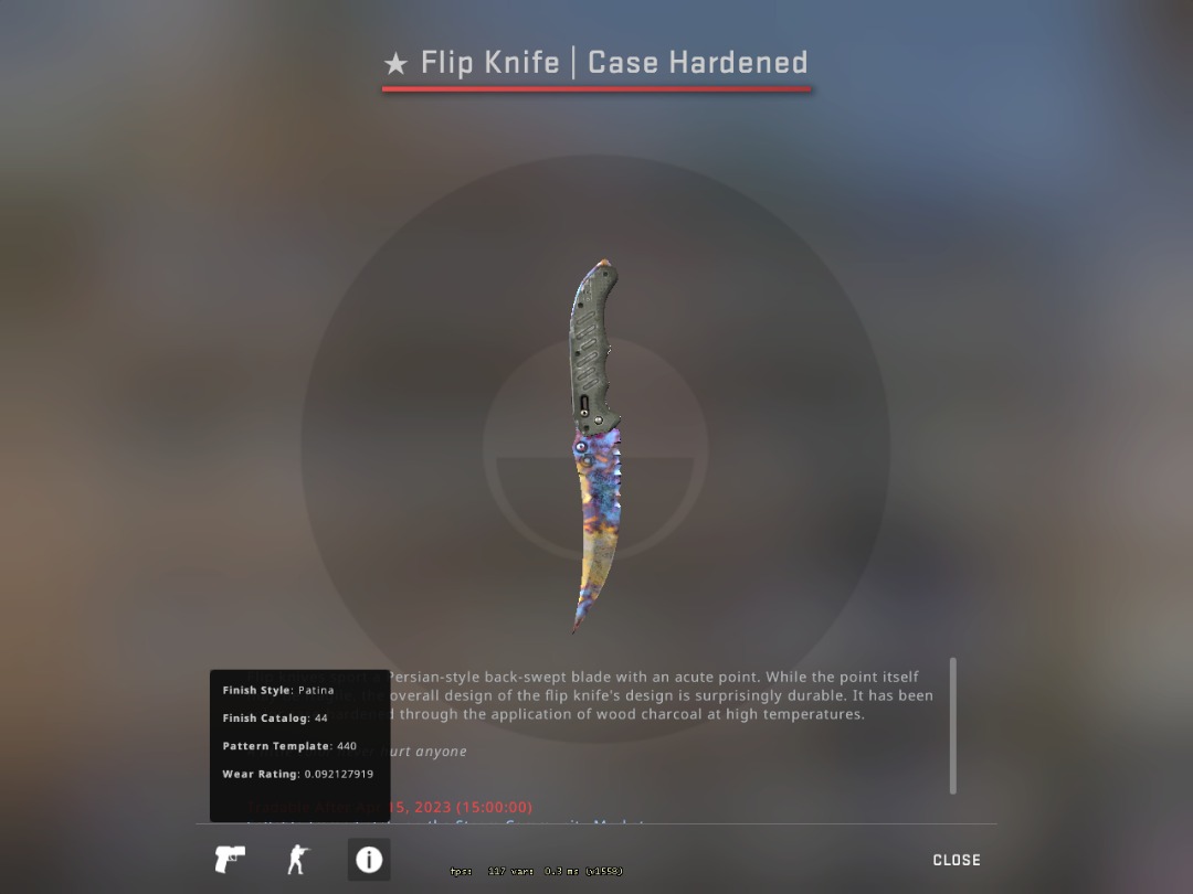 Flip knife case hardened MW, Video Gaming, Gaming Accessories, In