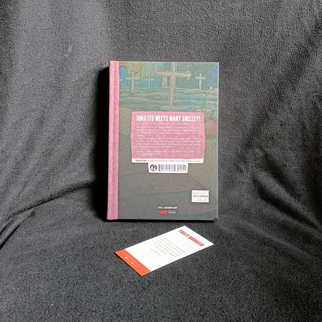 FRANKENSTEIN JUNJI ITO BOOK HARD COVER (Category: Comics & Manga) located in Pasig City. Submitted by miyeng1224 (Listing ID 1225185143, Image 2). Description: 💯 bought from Fullybooked Read it once without folding the pages. (Will send photos for proof for sure buyer only) Good as New. Delivery Fee c/o buyer. Fixed price. Delivery via lalamove. (with in Metro Manila Only or Via J&T/LBC outside metro manila) RTS: NEED MONEY for Personal.