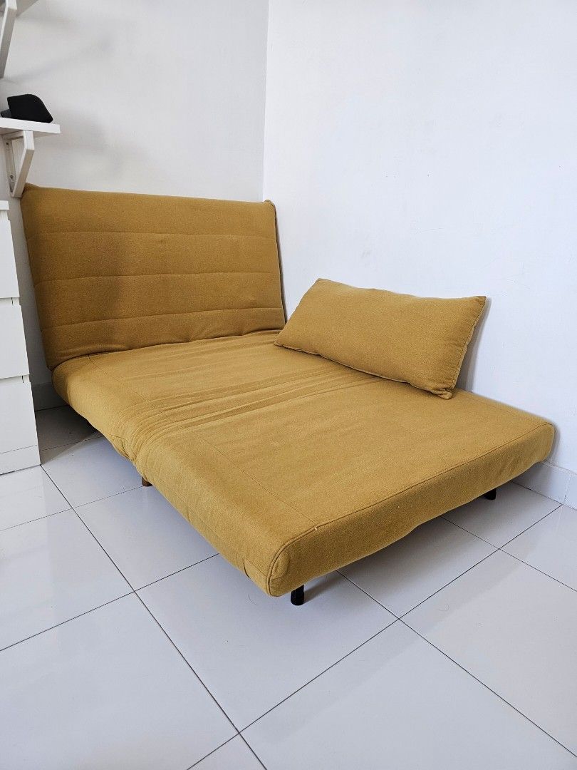 [NEGOTIABLE] Front Folding Sofa Bed (Yellow Mustard), Furniture & Home