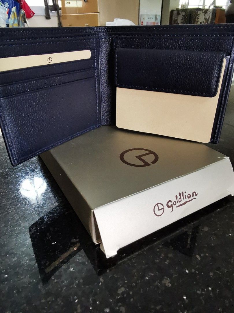 Goldlion genuine leather wallet, Men's Fashion, Watches & Accessories ...