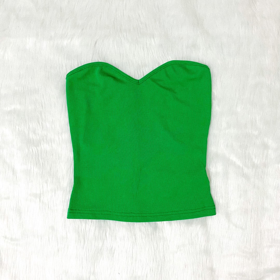 green tube top on Carousell