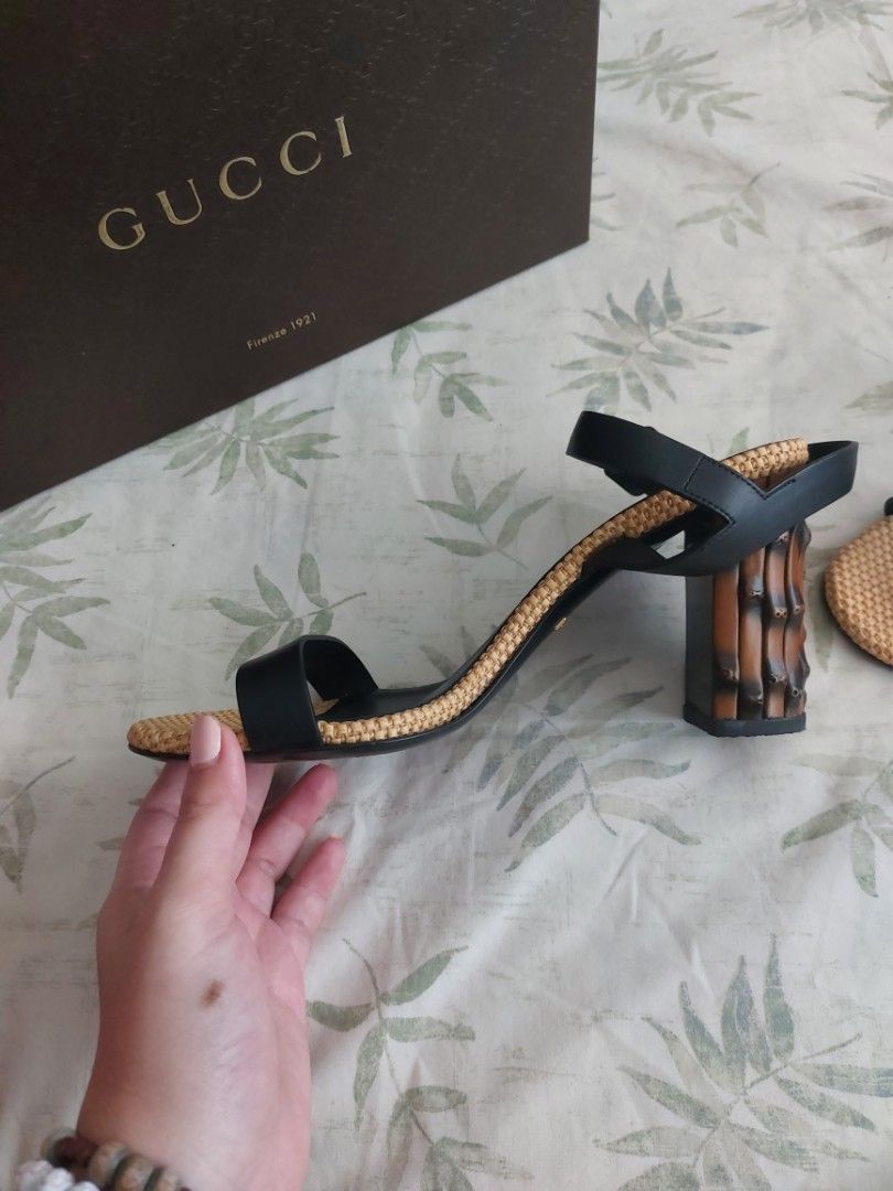 Gucci bamboo heel sandals deals