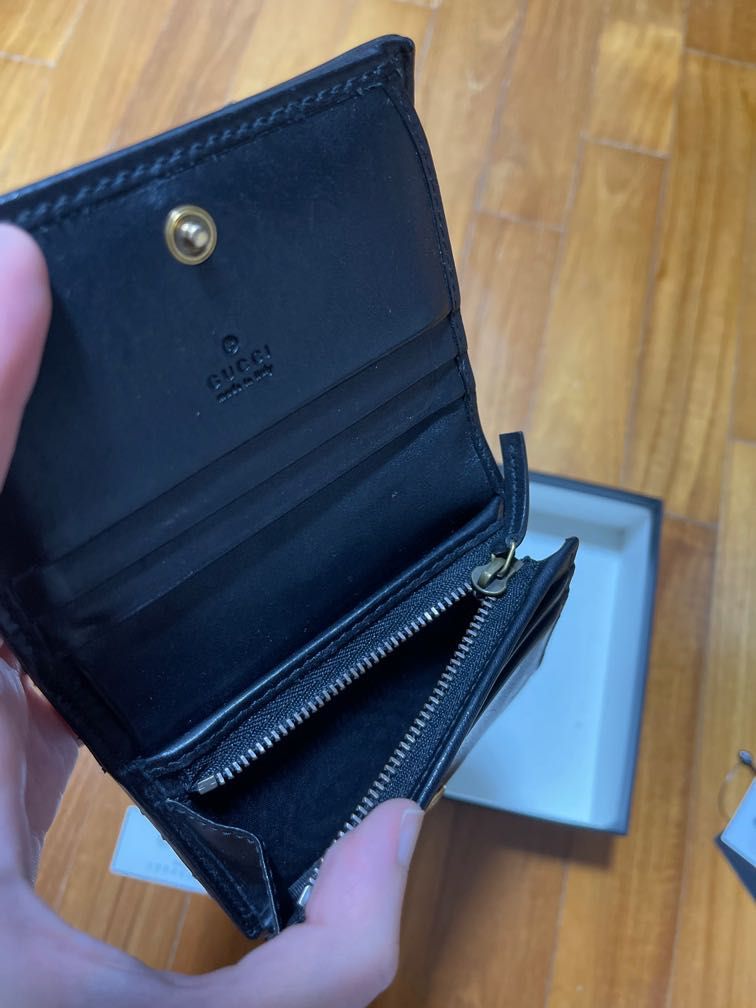 Gg marmont small quilted leather wallet top