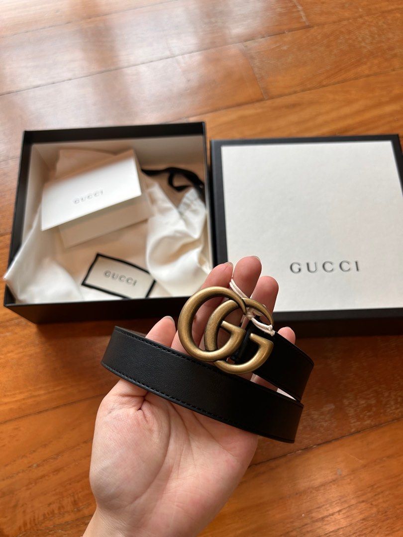 Children's leather discount double g belt
