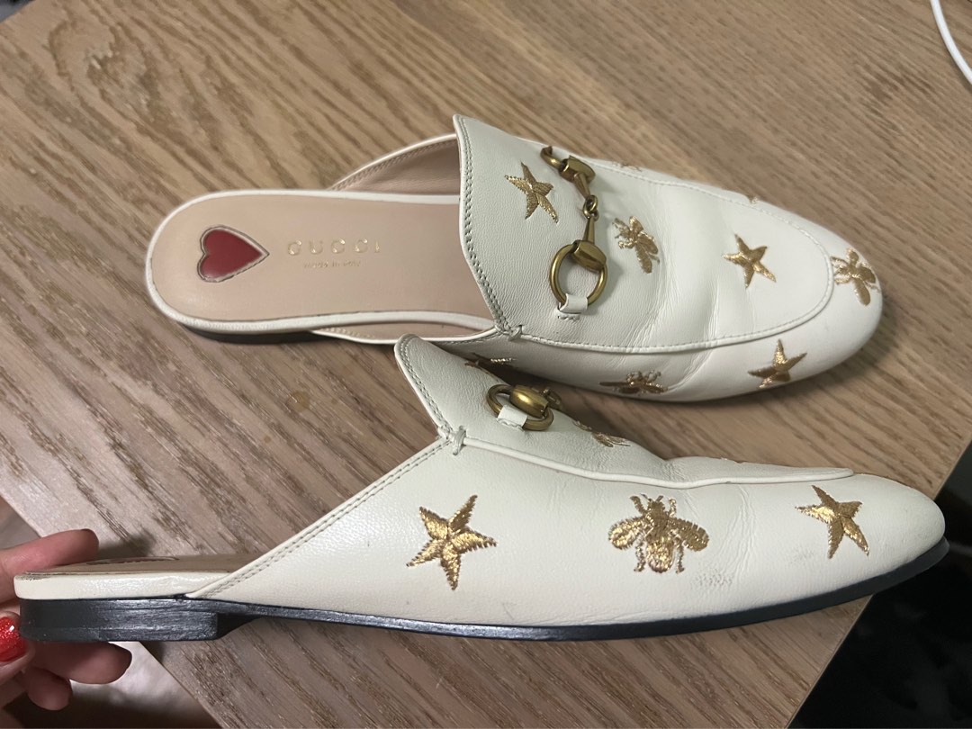 floral gucci mules