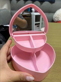 Heart-Shaped jewelry box 4 grids with Mirror (FREE SF)
