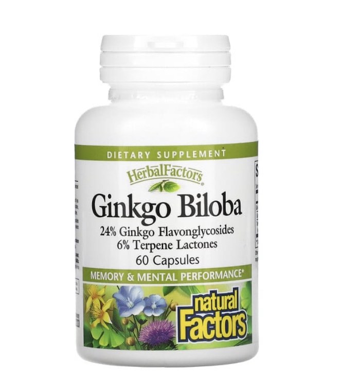 Herbal Factors Ginkgo Biloba 60 capsules expiry date 07/2024, 健康及營養食用品